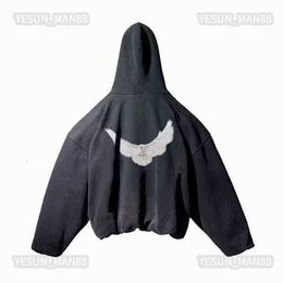 Designer Kanyes Classic Wests Luxury Hoodie Three Party Joint Name Peace Dove Printed Mens And Womens Yzys Pullover Sweater Hooded 6 Colour 2K021
