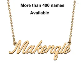 Chains Cursive Initial Letters Name Necklace For Makenzie Birthday Party Christmas Year Graduation Wedding Valentine Day Gift