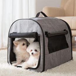 Carrier Dog Carrier Bag Portable Cat Cage Kennel Bed Collapsible Pet Car Travel Crates for Puppies Kitten Medium Cats Dogs Small Animals