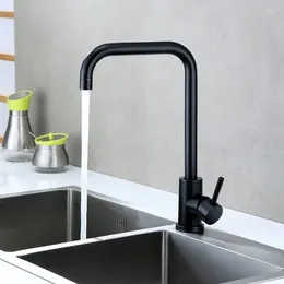 Bathroom Sink Faucets Matte Black Kitchen Faucet Single Handle High Arch 360 Degree Swivel Cold Mixer Water Tap Vanity Lavatory
