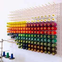 Storage Sewing Thread Holders Wooden Thread Rack 25/100 Spool Thread Yarn Sewing Embroidery Tools Organiser Crafts Needlework Storage