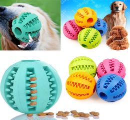 Rubber Ball Chew Treat Dispensing Holder Pet Dog Puppy Cat Toy Training Dental J000338842547