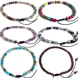 Strand Natural Emperor Stone Bracelet Adjustable Size 4mm Energy Beads Bracelets & Bangles Women Men Yoga Balance Charm Wrist Jewellery