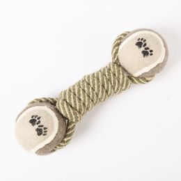 Pets Chew Toy Cotton Rope Tennis Dumbbell Rubbertoy Ball Medium Large Dog Interactive Training Molar Teeth Cleaning Pet Supplies