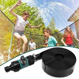 Watering Equipments 15M Home Garden Pipe Humidificador Wash Spray Sprinkler Tape Trampoline Water Spraying Hose