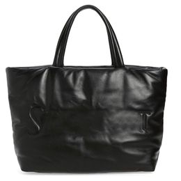Large Men Tote Bag Man Handbag Briefcase Nappa Lambskin Wide Puffer Shopping Bag Designer Bag Luxury Bag Top Mirror Quality Complete Leather Lining Black Hardware