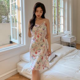 Sexy Pyjamas Women's Pajamas Night Dress Home Clothes Nightwear Sexy Romantic Flowers Lingerie Nightgown Bridesmaid Dress Women's Sleepwear 230428