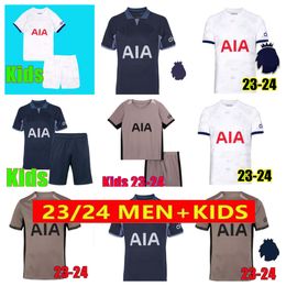 23 24 SON Soccer Jerseys ROMERO KULUSEVSKI RICHARLISON KULUSEVSKI 2023 2024 BISSOUMA JOHNSON Tottenham Football kit shirt SPURS top Men and kids sets