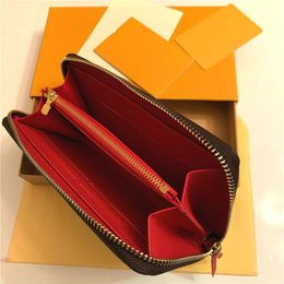 M60742 CLEMENCE WALLET Designer Women Zippy Long Canvas CLeMENCE Key Wallet Pouch Coin Purse Card Holder Case Mini Pochette Access274U