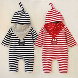 Clothing Sets Newborn Clothes Baby Spring and Autumn Jumpsuit for Men Women Crawling Cotton Striped