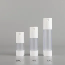 Storage Bottles 15ml 30ml 50ml Forsted Cclear Airless Lotion Pump Plastic Container Travel Cosmetic Skin Care Cream Bottle Dispenser