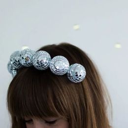 Other Event Party Supplies Disco Ball Headdress Party Tiara Headpiece Festival Crown Jewelry Headband Accesorries For NYE Hair Decor 70' Carnaval Costumes 231127