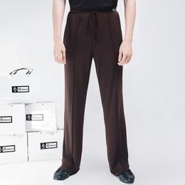 Stage Wear 2023 Latin Dance Pants For Men Drawstring Trousers Ballroom Chacha Rumba Tango Practise WearDQS10127