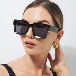 Sonnenbrille Yooske Sunshade Classic Woman Square Black Sonnenbrille Männer Big Frame Rechteck Brillen Reisestil Brille UV400