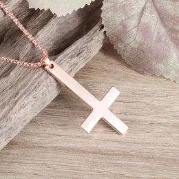Pendant Necklaces Classic Vintage Simple Cross Necklace For Men Women Trend Banquet Party Casual Amulet Jewelry Gift
