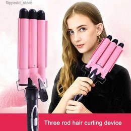 Curling Irons 3 Barrel Curling Iron Hair Styling Tools YAWEEN 32mm Professional Hair Curling Wand with Curling Iron Ceramic Stylin Fast Heati Q231128