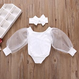 Rompers Autumn born Infant Girl Clothes Fashion Lovely Long Sleeve Bodysuit Kids Girls Clothing Set Baby Costume 2pcs Suit 230427