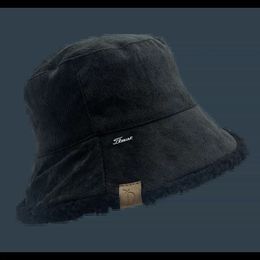 Outdoor Hats Women Golf Cap Wear Hat Winter Warm Lamb Hair Unisex Double Sided Wearable Fisherman Men Bucket 231128