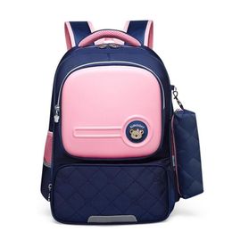 Children School Bags With Pencil Case For Girls Boys Cute Korean Style Kids Orthopaedic Backpack Waterproof Bookbag237S