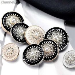 Cuff Links 10pcs Luxury Pearl Rhinestone Clothing Buttons DIY Sewing Accessories Decorative Buttons for Clothing Women Fashion Coat Buttons YQ231128