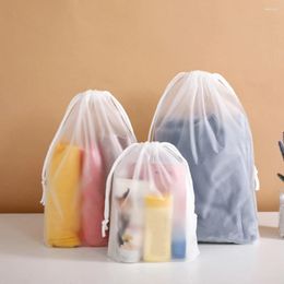 Storage Bags Bag Organization Pouch PEVA Waterproof Shoes Drawstring Travel Clothes Transparent Dust