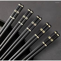 Chopsticks 10 Pairs Chinese Japanese Sushi Sticks Korean Reusable Alloy Chop Kitchen Tableware Tool Accessorie