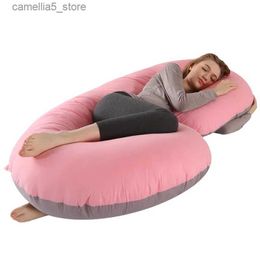 Maternity Pillows 2-in-1 Multifunctional Design Detachable U Shaped Pregnancy Pillow for Sleeping Full Body Support Q231128