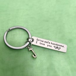 Keychains I Love You Lanyard For Keys 26 Letters DIY Matching Valentine's Day Stainless Steel Keyring Birthday Gift Drive Safe Handsome