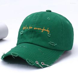 Ball Caps Summer Male Hip Hop Rings Snapback Hats Distressed Hat For Adult Man Female Women Punk Ripped Cotton Visor Baseball Cap