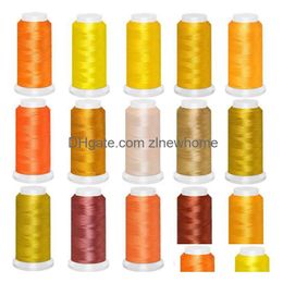 Fabric And Sewing Fabric And Sewing Embroidery Thread 108D 120D Computer Hine Colour Polyester Ice Silk 63 Decorative Drop Delivery Hom Dh18A