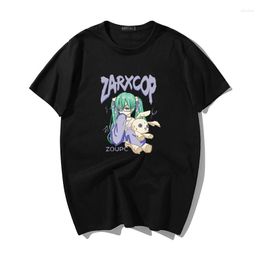 Men's T Shirts Punk Harajuku Anime Cartoon Print Shirt Men Plus Size Tops Hip Hop Clothes Summer Loose Short Sleeve Vintage T-shirts