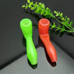 Glass Pipes Smoking Manufacture Hand-blown hookah Colored gradient curved pipe