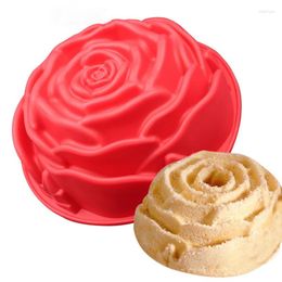 Baking Tools 3D Large Rose Shaped Silicone Moulds Multifunctional Reusable Cakes Kitchen Bakeware DIY Birthday Party