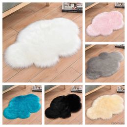 Carpets Fur Carpet Fashion Cloud Shape Carpets Long Plush Fluffy Shaggy Area Rugs Living Room Kids Room Sofa Seat Cover Room Mat