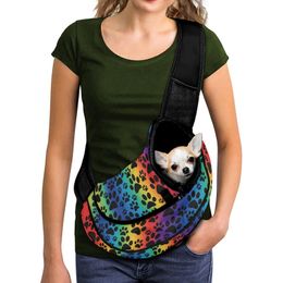 Carriers Colour Dog Paws Pet Accessories Chihuahua Backpack for Dog Cat Carrier Small Animals Breathable Shoulder Bags Custom Printing