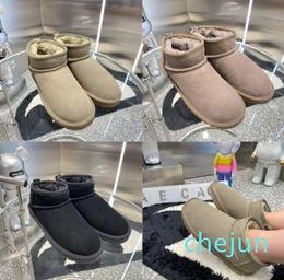 Classic Mini Platform Boot windtight Matte Fur Snow Suede Wool Blend Comfort Winter Designer Ankle Booties