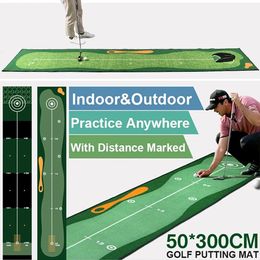 Other Golf Products 50x300cm Putting Green Mat Indoor Equipment for Home Office Mini Training 231128