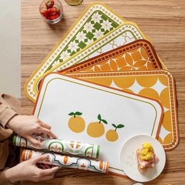 Table Mats Leather Placemats Western Drink Coasters Light Luxury Dining Insulation Pads Oil-proof Bowl Kitchen