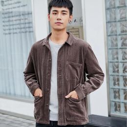 Men's Jackets Men Corduary Jacket Cotton Loose Autumn Outwear Japanese Style Fashion High Quality Arrival