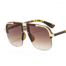 Sonnenbrille ZLY 2023 Mode Frauen Männer Schild Farbverläufe Objektiv Metalllegierung Rahmen Trend Designer Sonnenbrille UV400