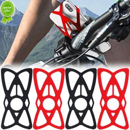 New Motorcycle Bike Elastic Silicone Phone Holder X Web Grip Phone Mount Band Elastic Rubber Cycling Navigation Phone Fixed Strap