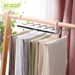 Hangers & Racks ECOCO Folding Pants Rack Multifunctional Hanger Rod Scarf Holder Towel Bar For Bedroom Clothes Tie Storage Tools