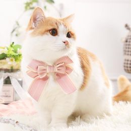 Cat Collars & Leads KISSURPET Fashion Cute Neck Bowknot Collar Necklace Butterfly Tie Decoration Puppy Pet Princess Strap Kittens Ornament