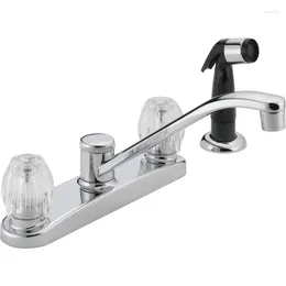 Kitchen Faucets Core Two Handle Faucet With Side Sprayer In Chrome