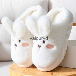 home shoes House Slippers Winter Cotton Slippers Home Warm Indoor Cute White Bunny Slippers Soft Warm Woman Fluffy Furry Soft Sole Shoesvaiduryd