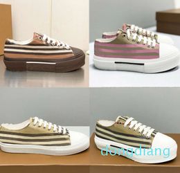 Casual Shoes Sneakers Print Cheque Casual Shoes Platform Trainers Striped Sneaker Printed Lettering Plaid Vintage Women Shoe With