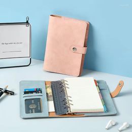Korean Style Loose-leaf Notebook Hand Ledger Soft Leather Multifunctional Notepad Girl Gift Office School Student Stationery