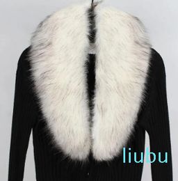 Women Winter Artificial Fur Collar Scarf Women Luxury Large Men Jacket Hooded Shawl Decoration