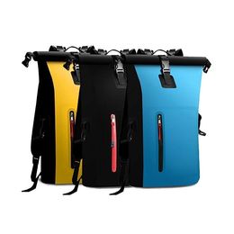 External Frame Packs Outdoor Sports PVC Waterproof Rafting Bag Multifunctional Shoulder Backpack 25L 230427