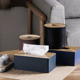 Organisation Wooden Tissue Box Environmental Protection Home Tissue Container Towel Napkin Tissue Holder Case for Office Home Decoration